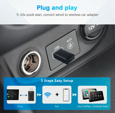 Buvrs™ Wireless CarPlay & Android Auto Adapter